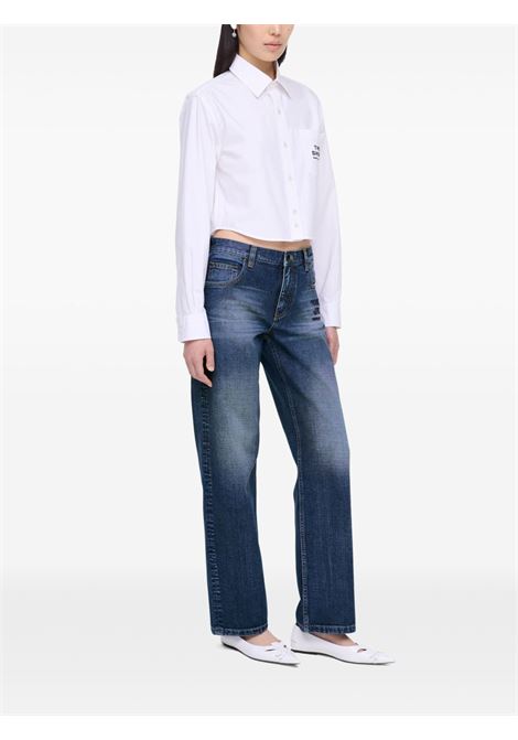White cropped logo-embroidered shirt Marc Jacobs - women MARC JACOBS | 2S5RTP066W06100